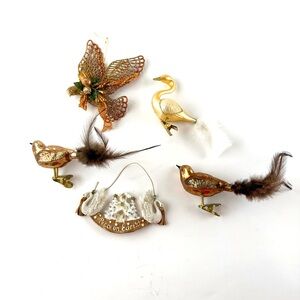 Assorted Decorative Bird Ornaments